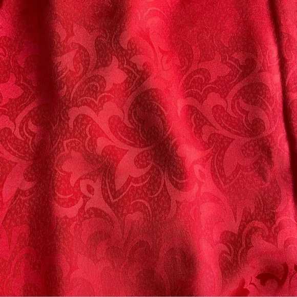 Victorias Secret Satin Robe Kimono Ruby Red Size Large XLarge OSFA Vintage - Picture 6 of 10